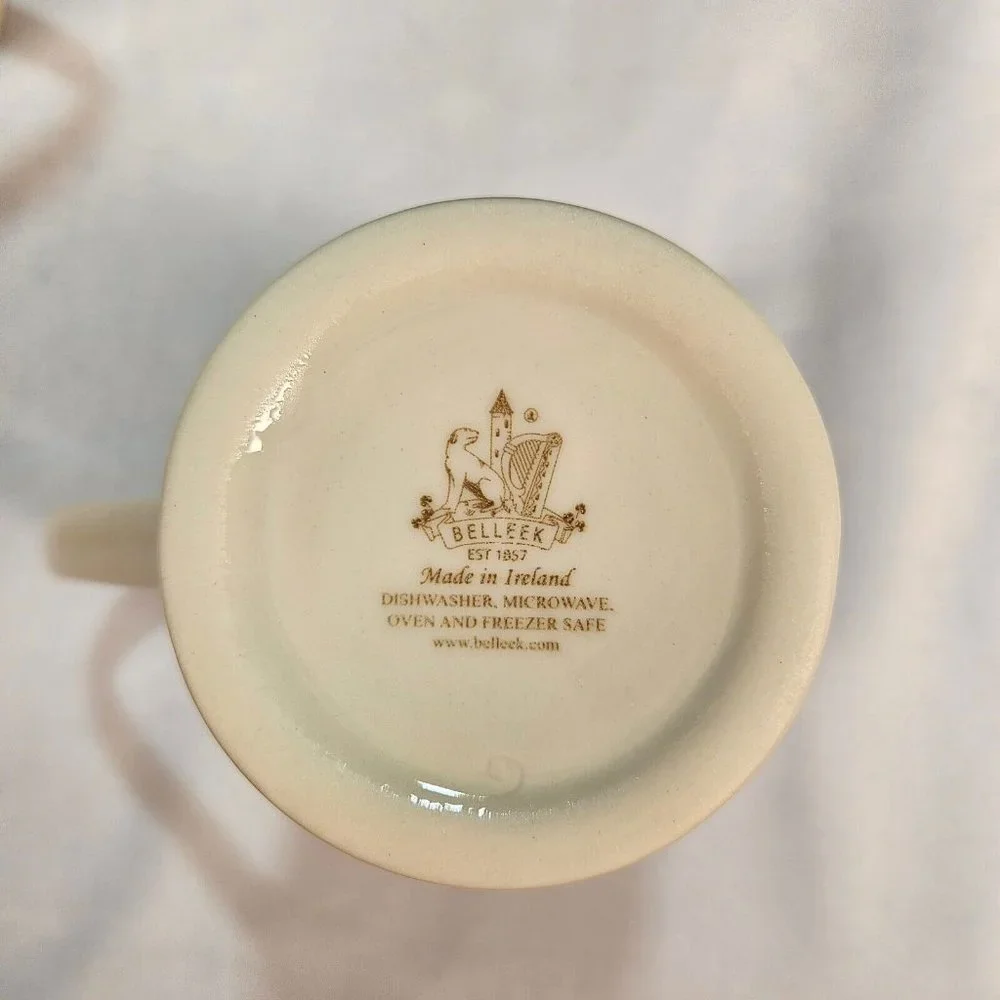 Lot of 4 Belleek Ireland Porcelain Coffee/Tea Mugs - NIB - GIFTABLE